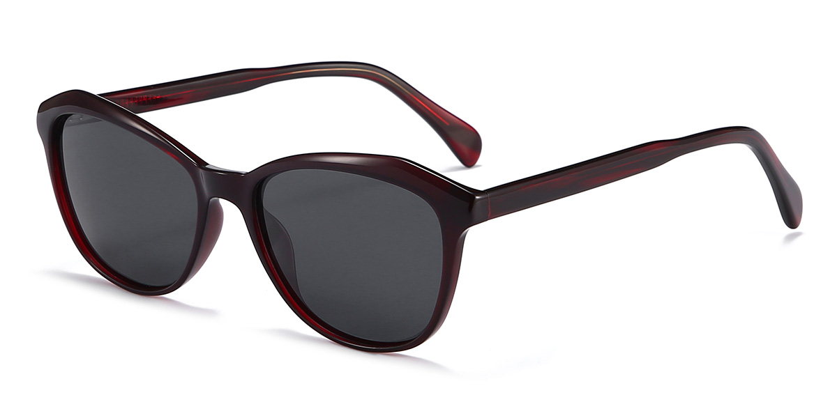 Wine Grey Theodora Glasses - Cat Eye Sunglasses