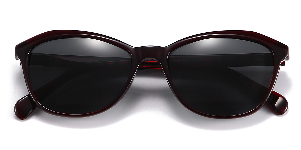 Wine Grey Theodora Glasses - Cat Eye Sunglasses