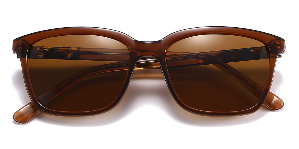 Marron Marron Mazen Lunettes - Rectangle Sunglasses