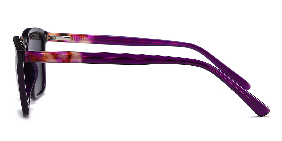 Púrpura gris Mazen Gafas - Rectangle Sunglasses