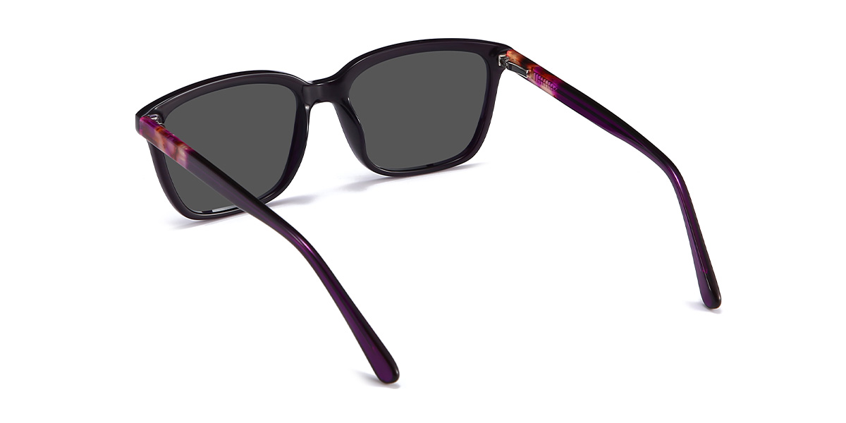 Púrpura gris Mazen Gafas - Rectangle Sunglasses