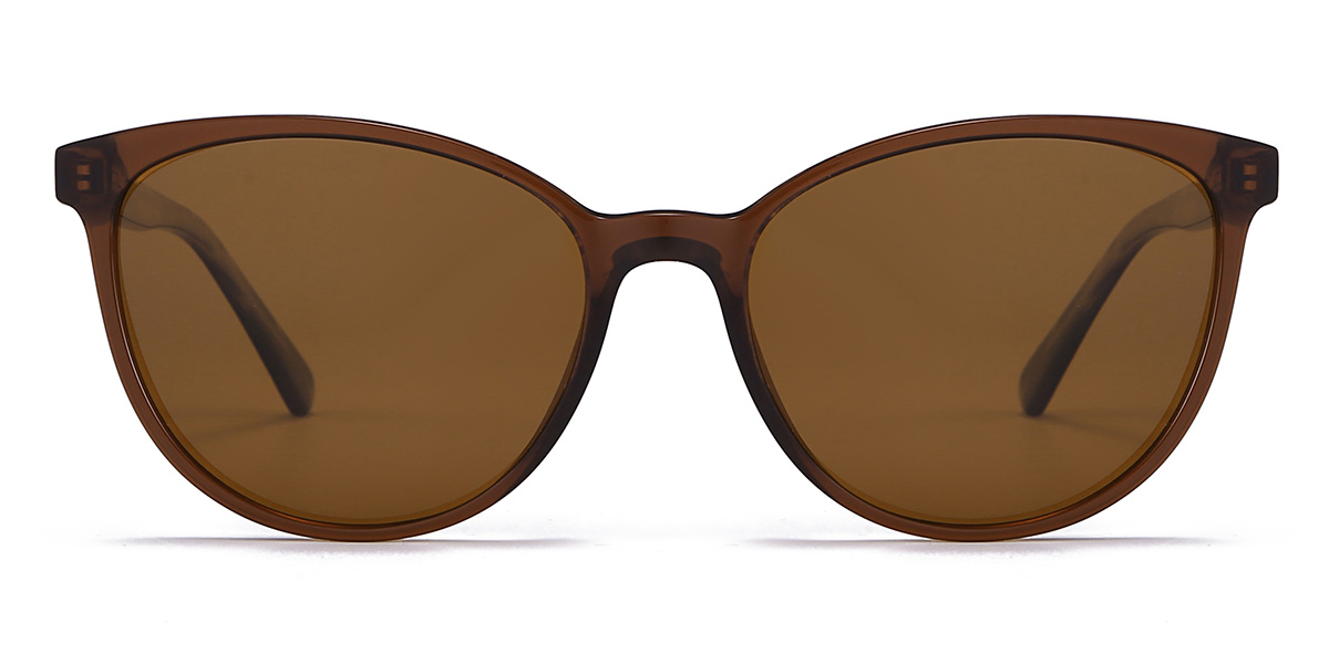 Brown Brown Ciera Glasses - Oval Sunglasses