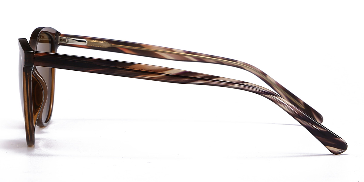 Brown Brown Ciera Glasses - Oval Sunglasses
