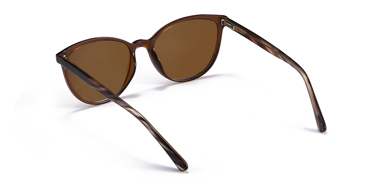 Brown Brown Ciera Glasses - Oval Sunglasses