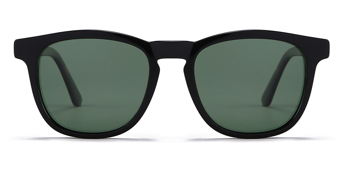 Schwarz Dunkelgrün Jailyn Brille - Oval Sunglasses