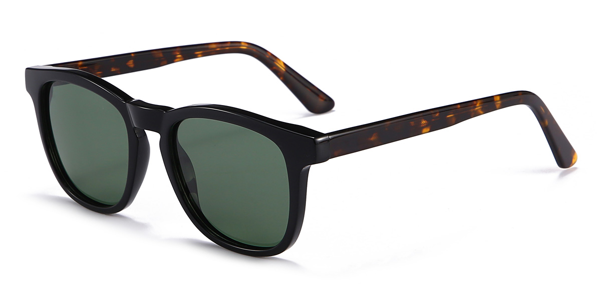 Schwarz Dunkelgrün Jailyn Brille - Oval Sunglasses