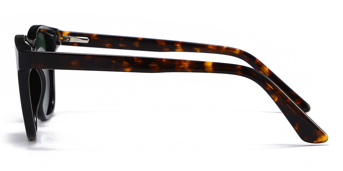 Schwarz Dunkelgrün Jailyn Brille - Oval Sunglasses