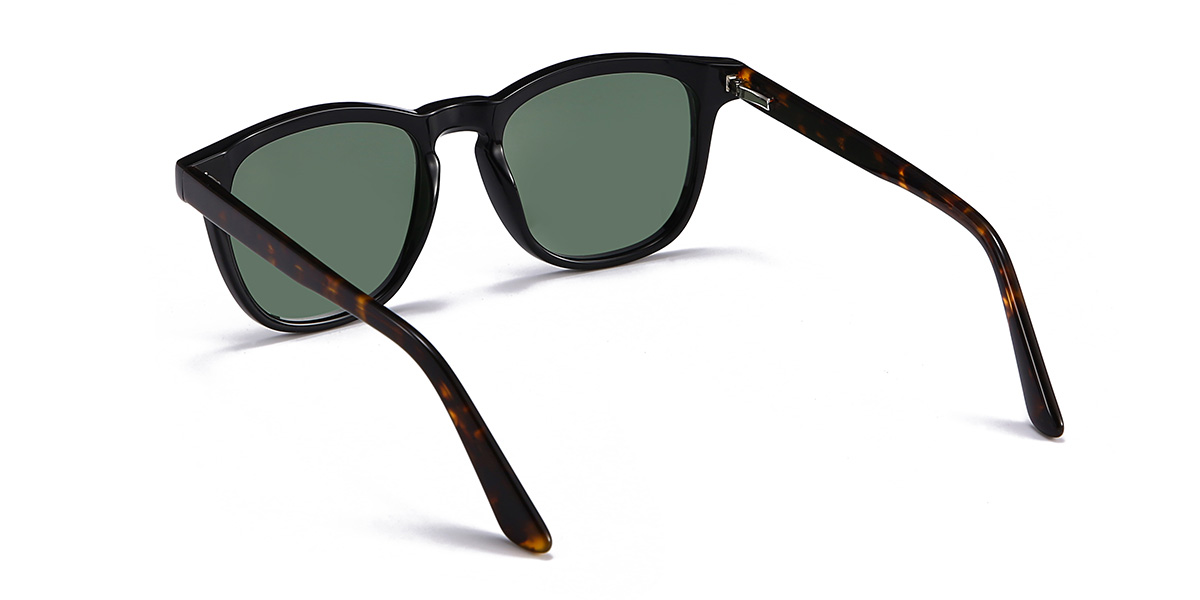 Schwarz Dunkelgrün Jailyn Brille - Oval Sunglasses