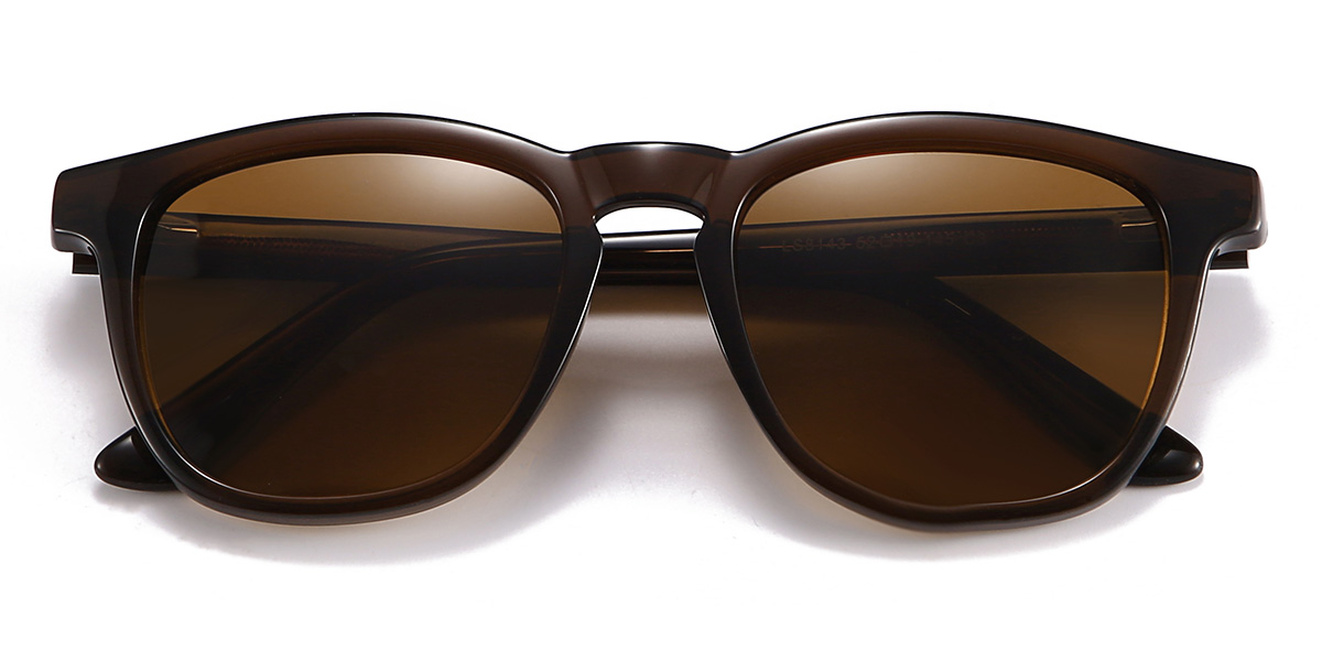 Marrón Marrón Jailyn Gafas - Oval Sunglasses