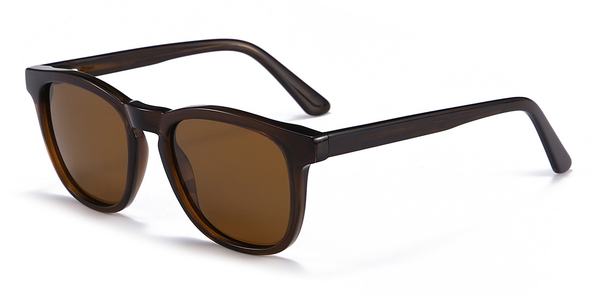 Marrón Marrón Jailyn Gafas - Oval Sunglasses