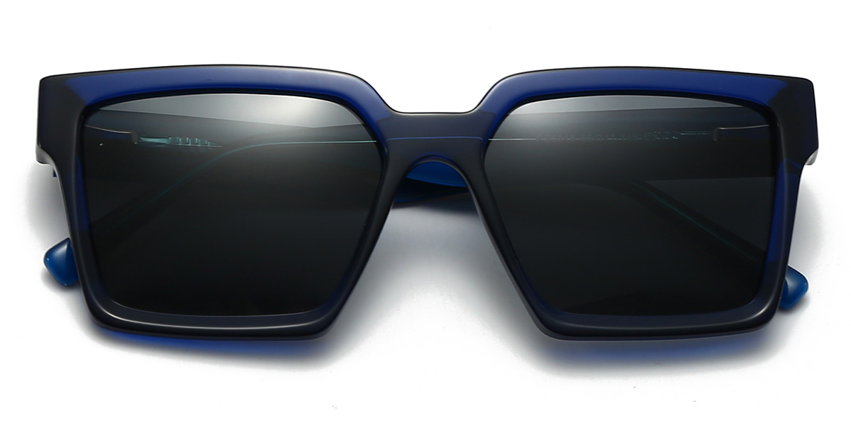 Blue Grey Aubriana Glasses - Square Sunglasses