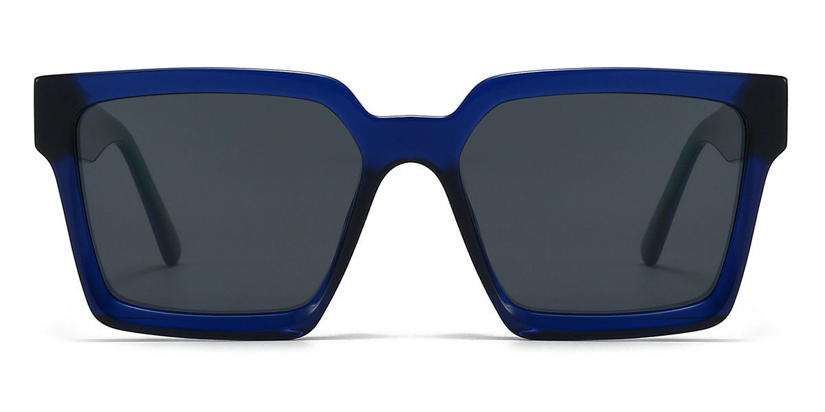Blue Grey Aubriana Glasses - Square Sunglasses