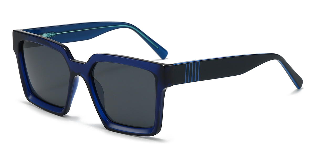 Blue Grey Aubriana Glasses - Square Sunglasses