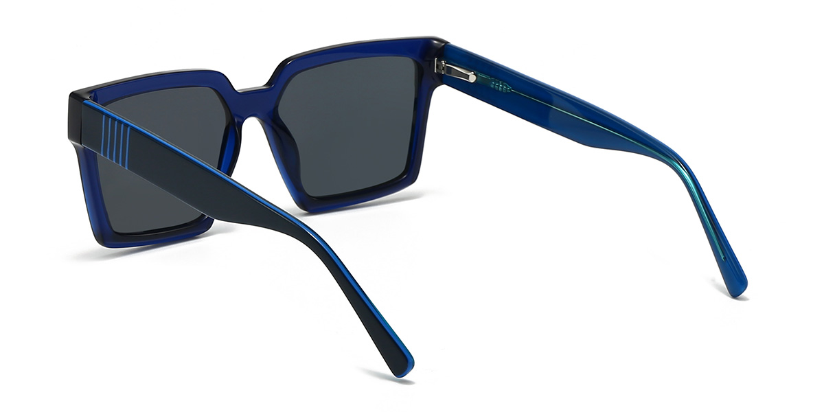 Blue Grey Aubriana Glasses - Square Sunglasses