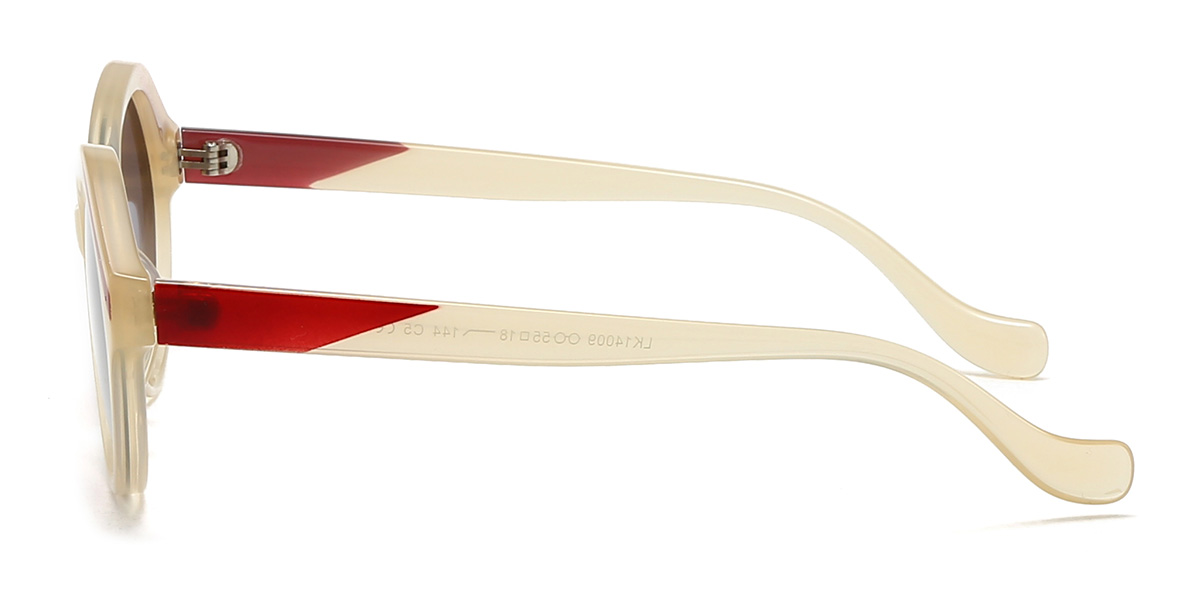 Champagne Gradual Purple Nivaan Glasses - Oval Sunglasses