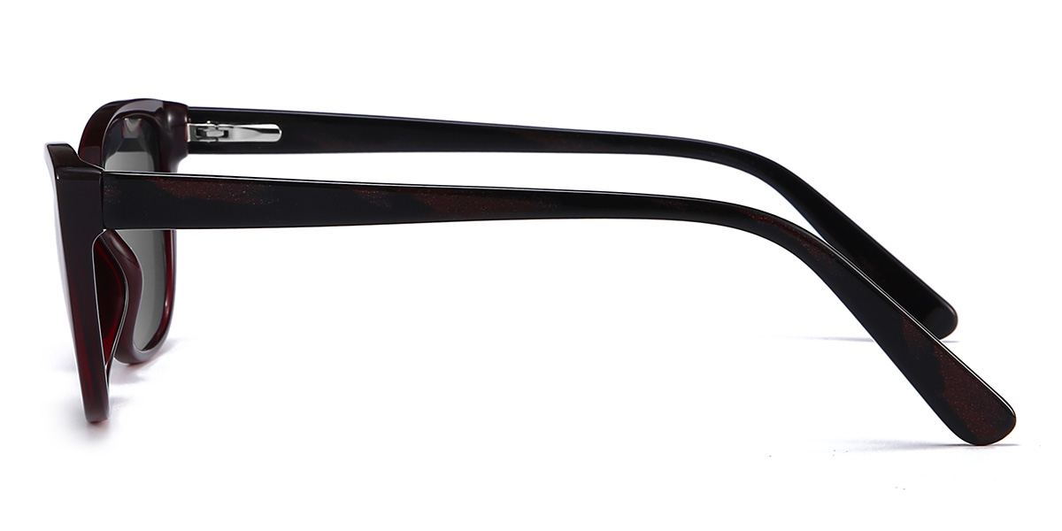 Weinrot Grau Makenzi Brille - Cat Eye Sunglasses