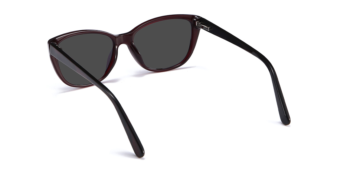 Weinrot Grau Makenzi Brille - Cat Eye Sunglasses