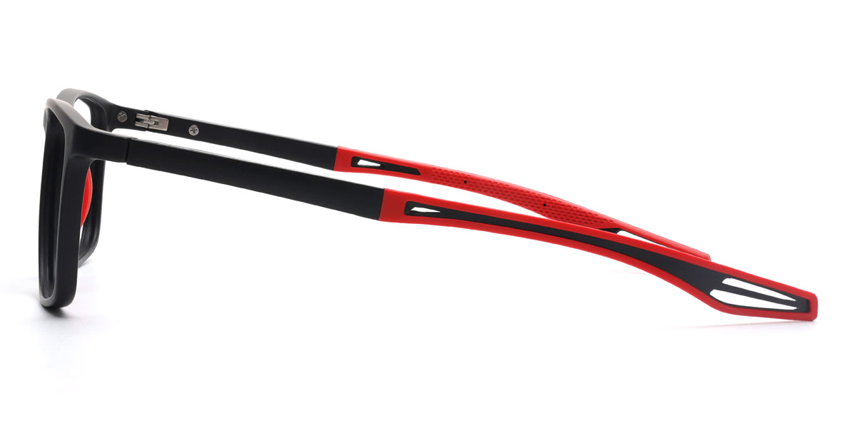 Black Red Armaan Glasses - Rectangle Glasses