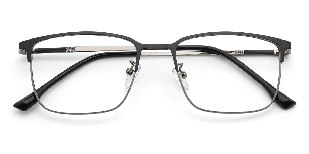 Fekete pisztoly Madhav Szemüveg - Rectangle Glasses