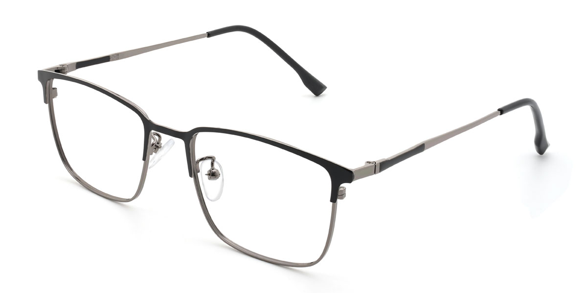 Fekete pisztoly Madhav Szemüveg - Rectangle Glasses
