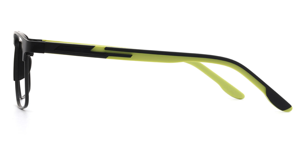 Black Green Mauro Glasses - Rectangle Glasses
