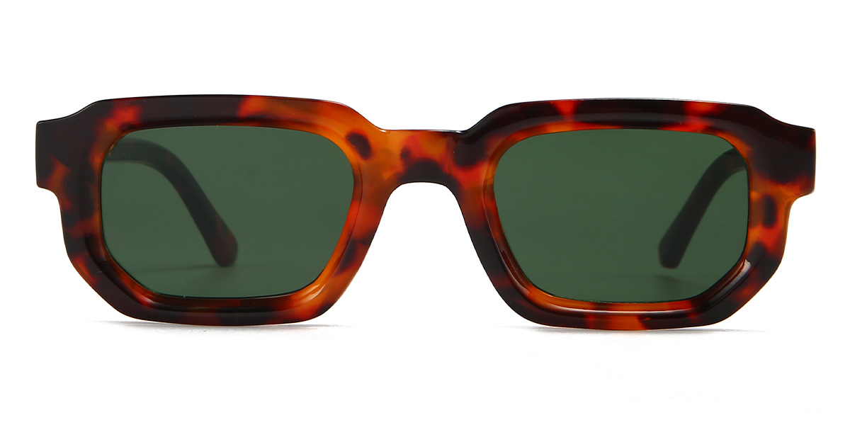 Tortoiseshell Dark Green Adore Glasses - Rectangle Sunglasses