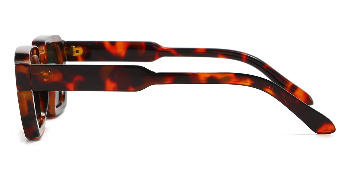 Tortoiseshell Dark Green Adore Glasses - Rectangle Sunglasses
