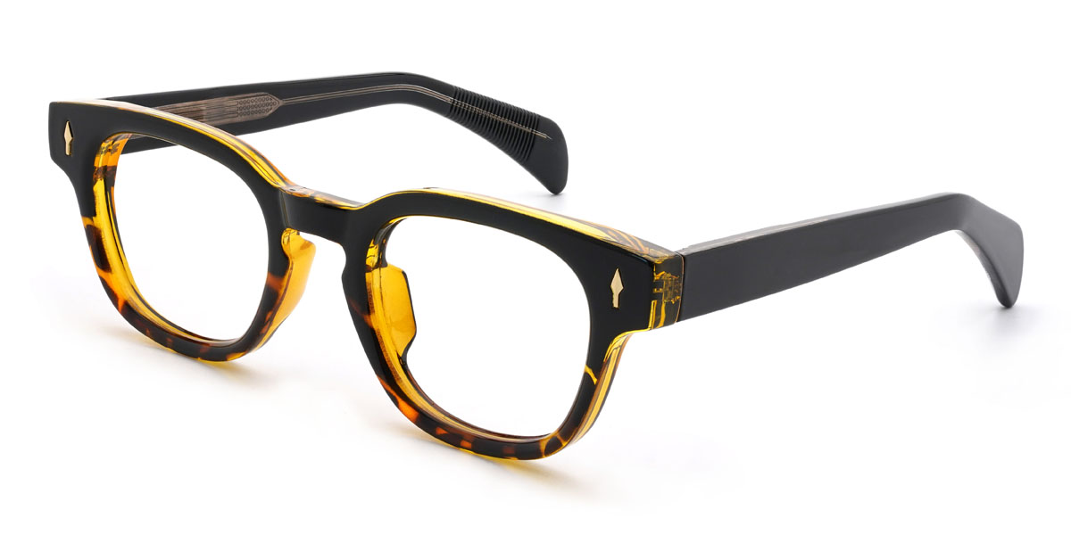 Black Tortoiseshell Eleazar Glasses - Oval Glasses