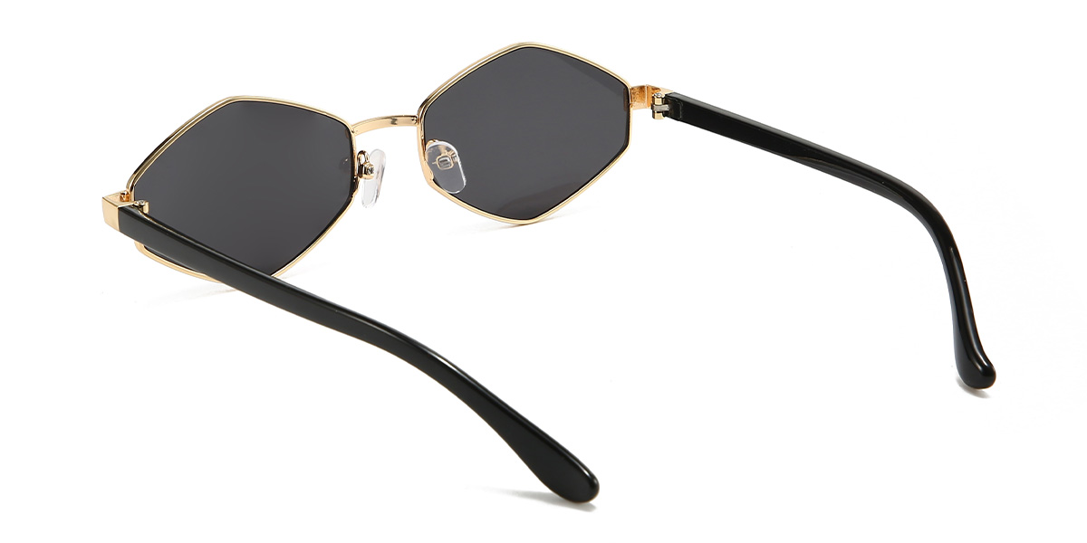 Gold Grey Farhan Glasses - Oval Sunglasses