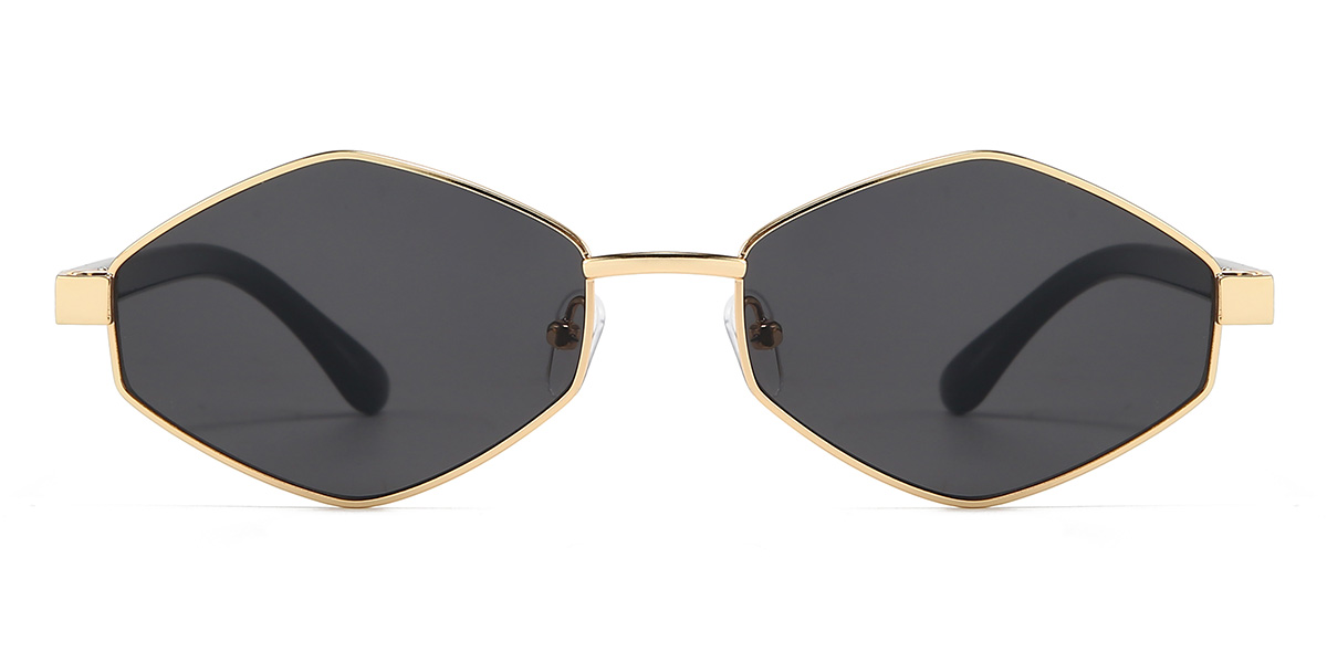 Gold Grey Farhan - Oval Sunglasses