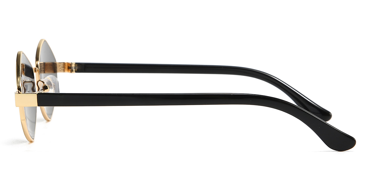 Gold Grey Farhan Glasses - Oval Sunglasses