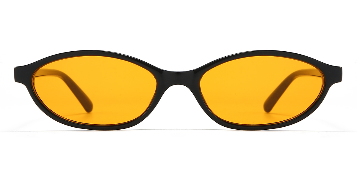 Schwarz Orange Bernard Brille - Oval Sunglasses