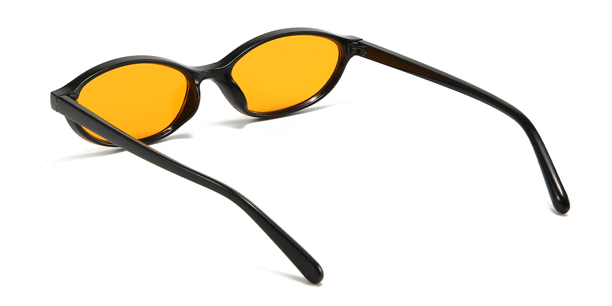 Schwarz Orange Bernard Brille - Oval Sunglasses