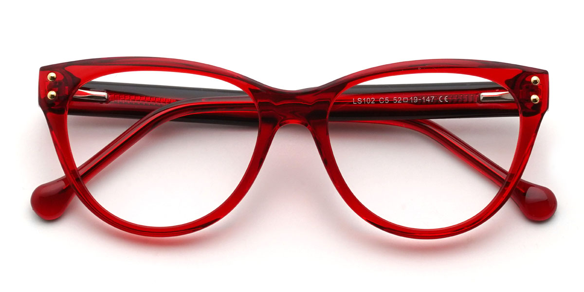 Red Ulises Glasses - Cat Eye Glasses