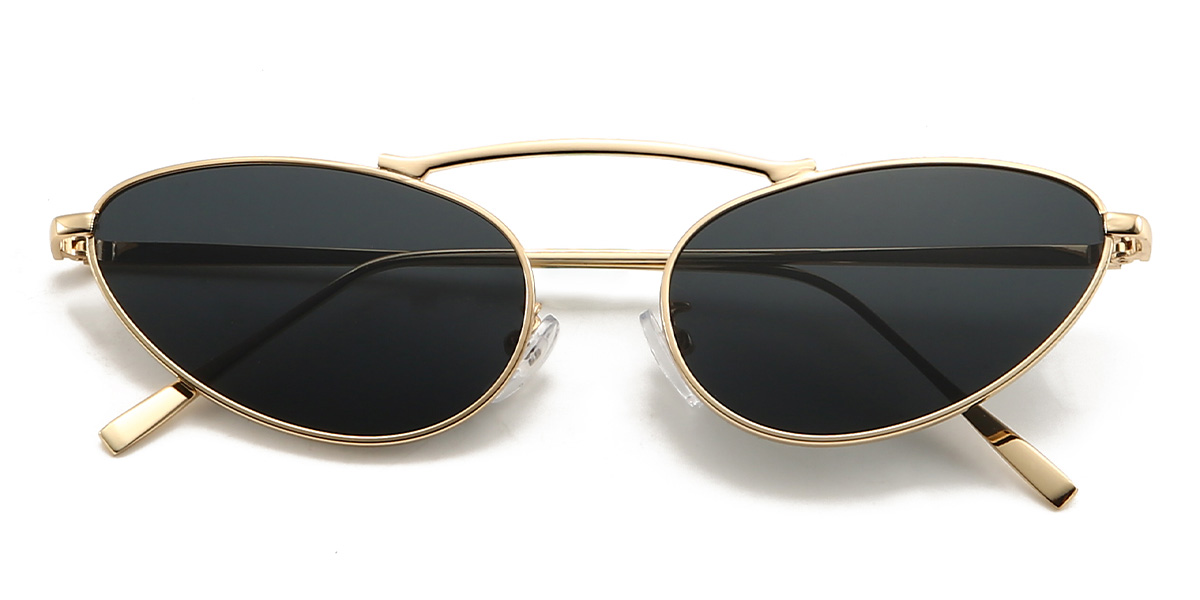 Gold Grey Harmonie Glasses - Oval Sunglasses