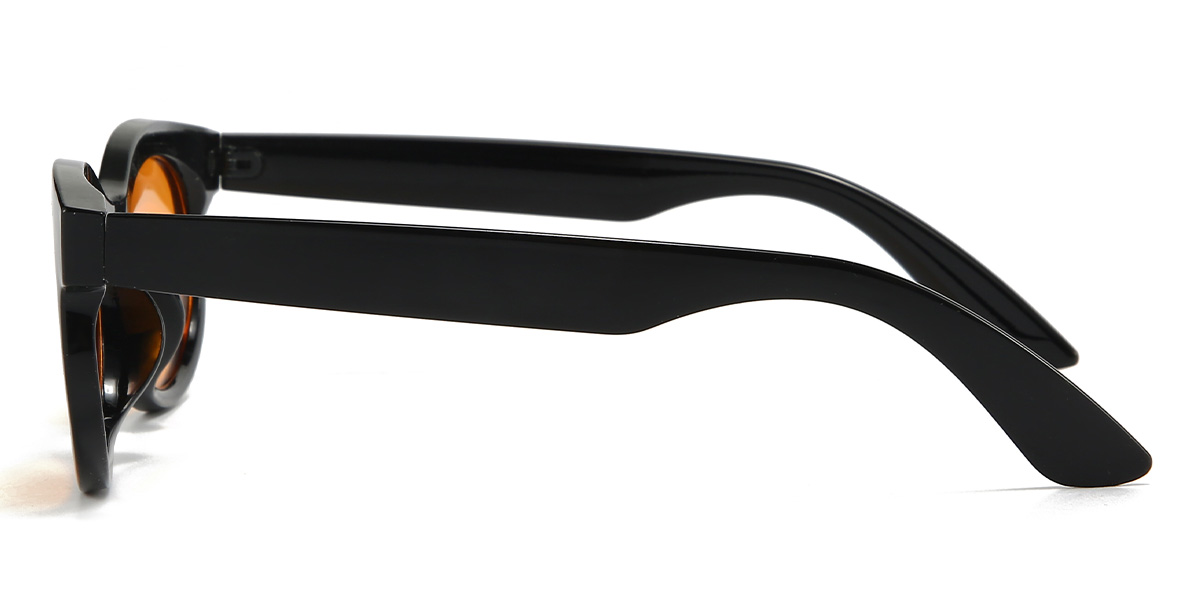 Black Orange Jannat Glasses - Oval Sunglasses