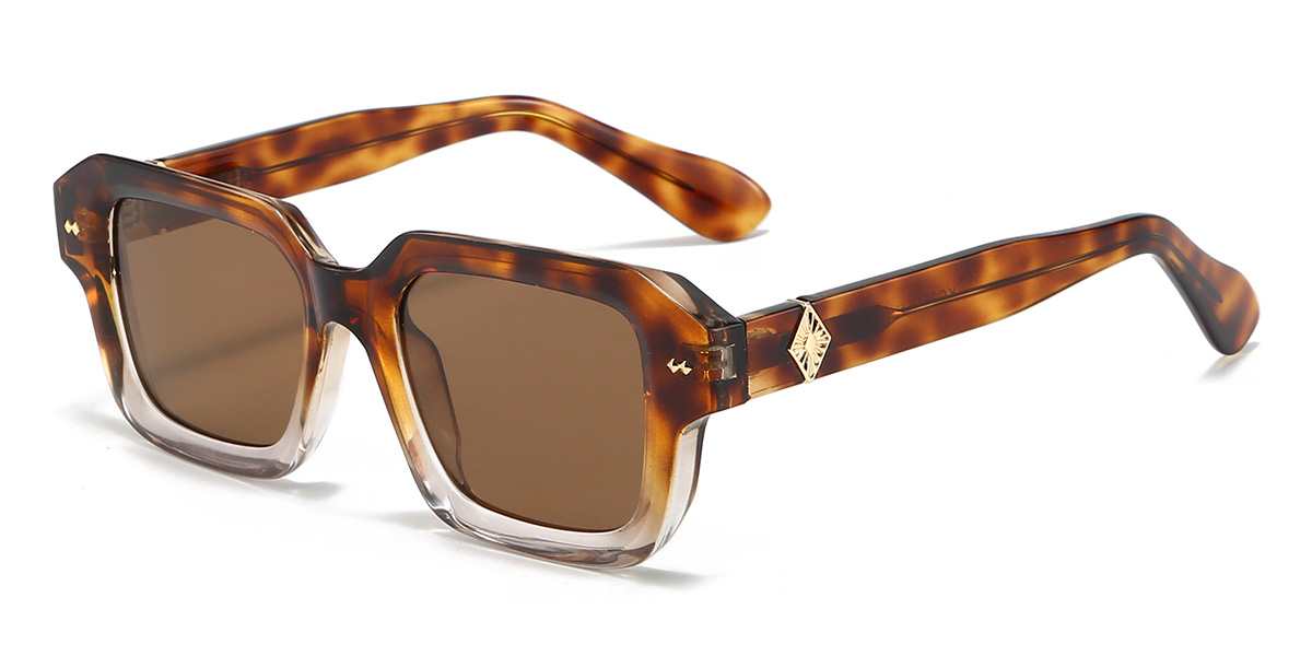 Teknősbéka barna Letty Szemüveg - Rectangle Sunglasses