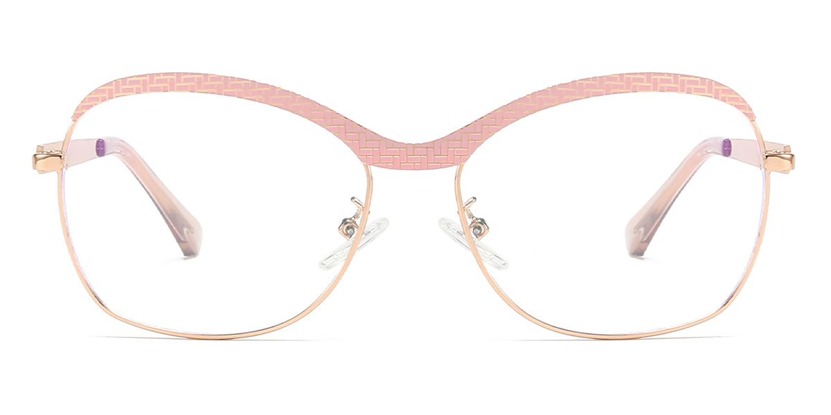 Zlato ružová Ishanvi - Oval Glasses