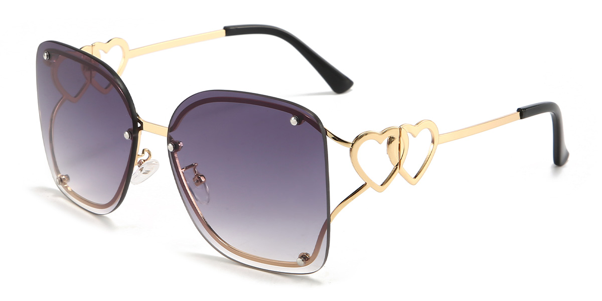 Oro Gradual Morado Taelynn Gafas - Square Sunglasses