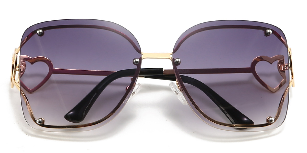Oro Gradual Morado Taelynn Gafas - Square Sunglasses
