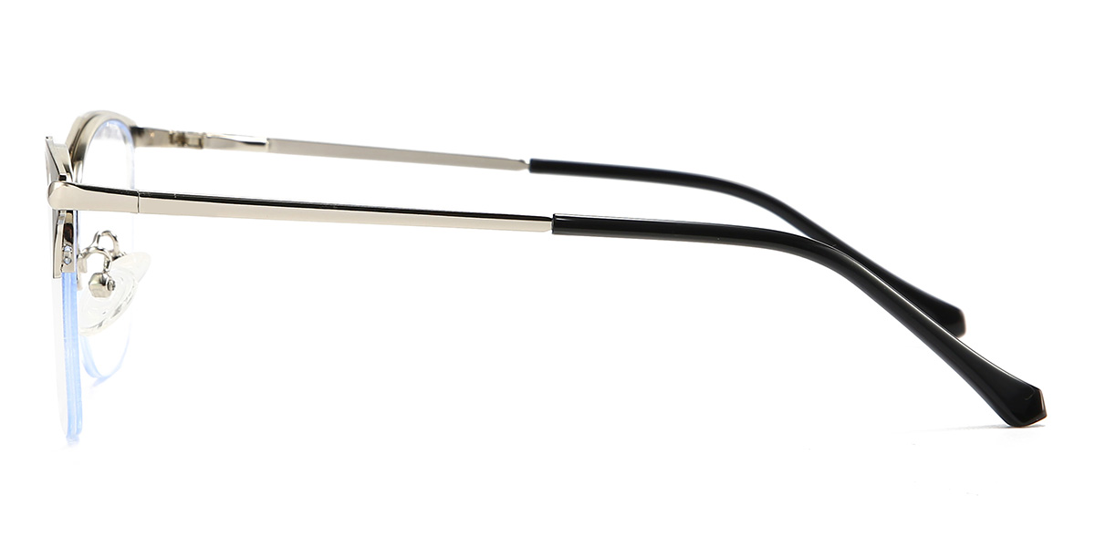 Noir Argent Camari Lunettes - Aviator Glasses