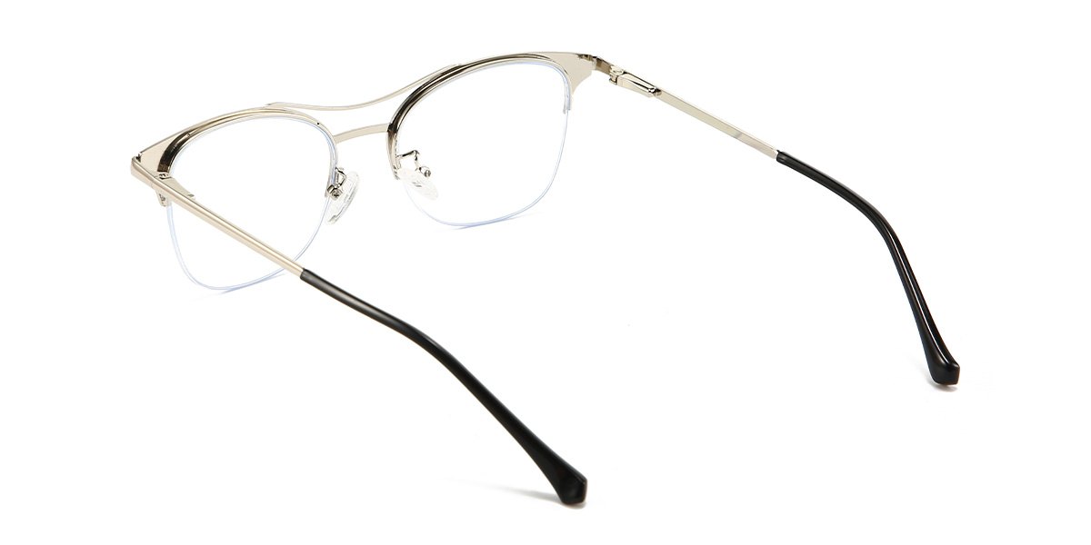 Noir Argent Camari Lunettes - Aviator Glasses