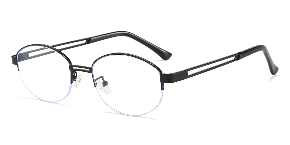 Black Mileena Glasses - Oval Glasses