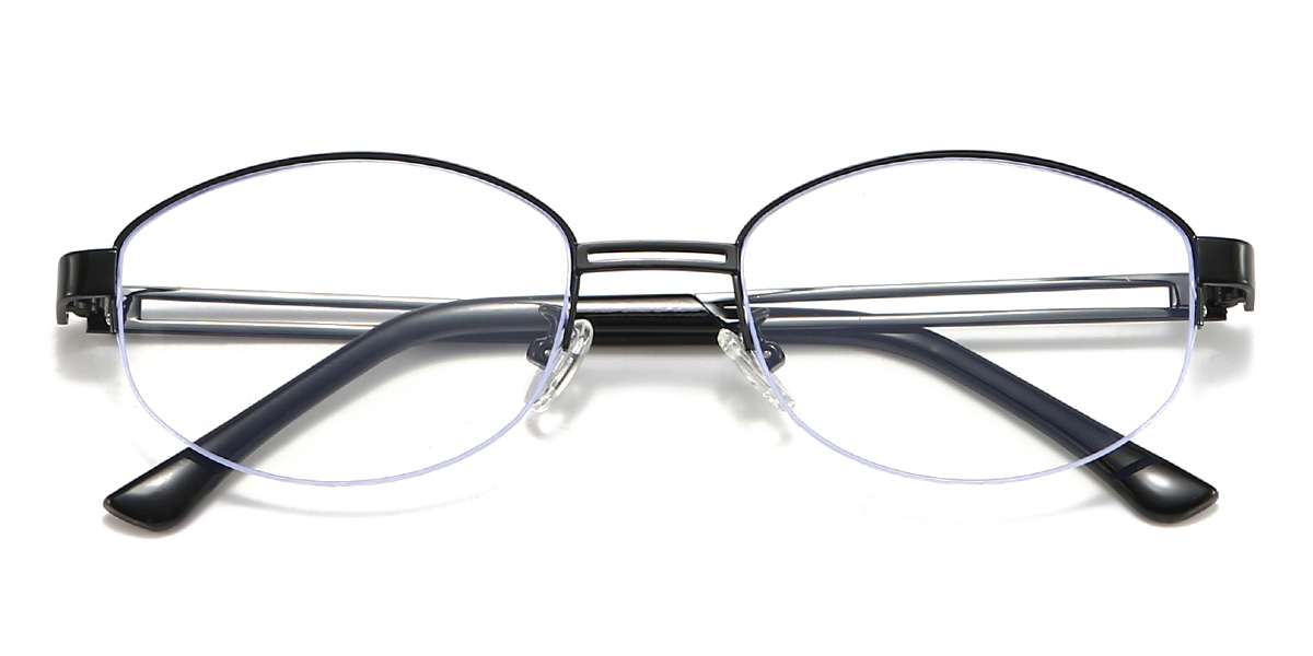 Black Mileena Glasses - Oval Glasses