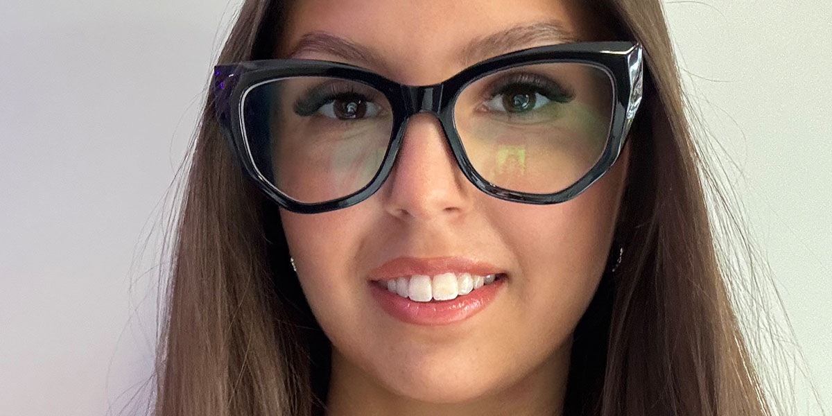 Black Amira Glasses - Cat Eye Glasses