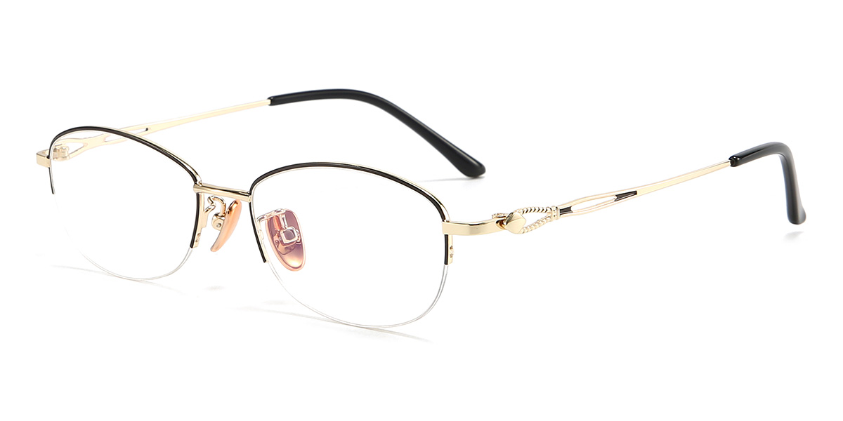 Black Jacari Glasses - Oval Glasses