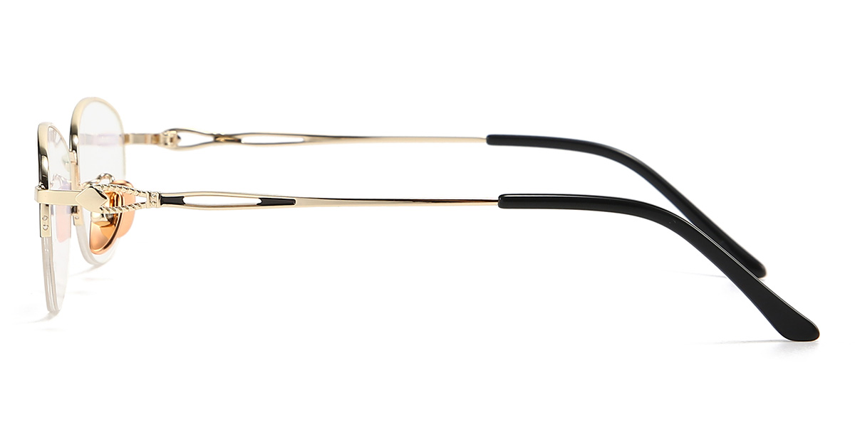 Black Jacari Glasses - Oval Glasses