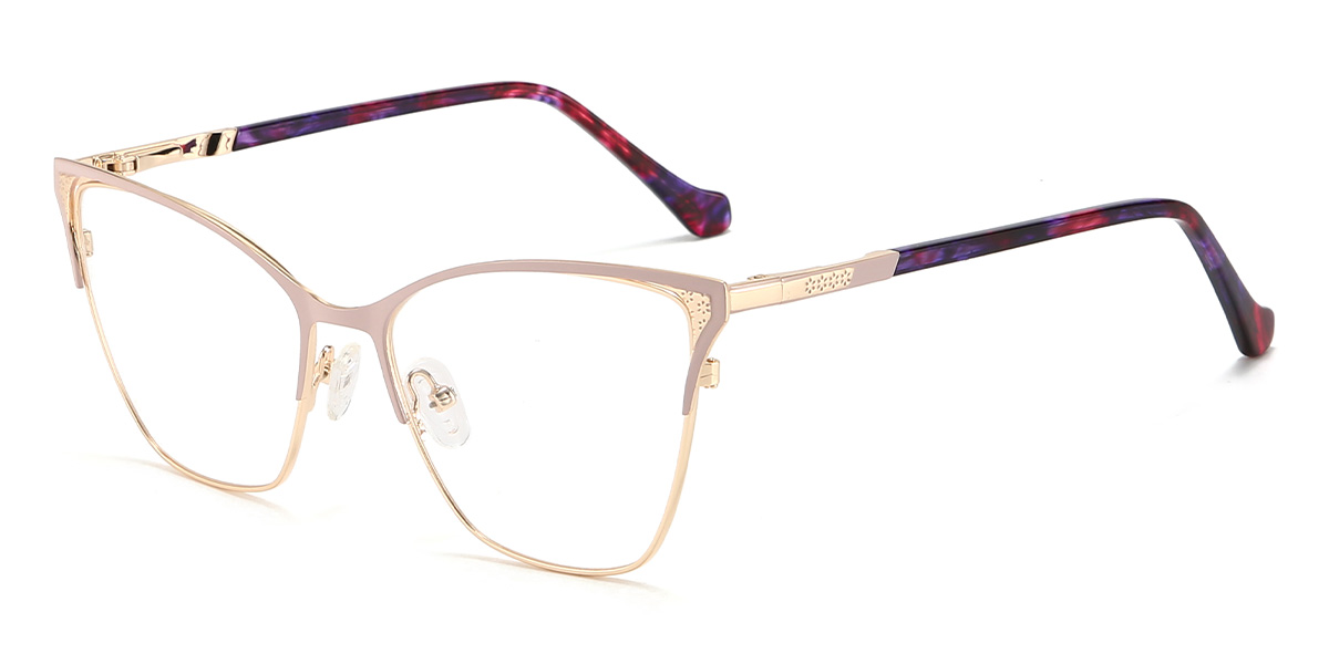 Zlato ružová Zakariya Okuliare - Cat Eye Glasses