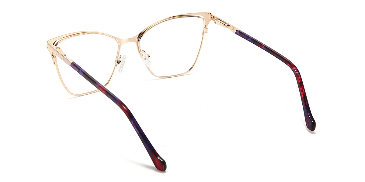 Zlato ružová Zakariya Okuliare - Cat Eye Glasses