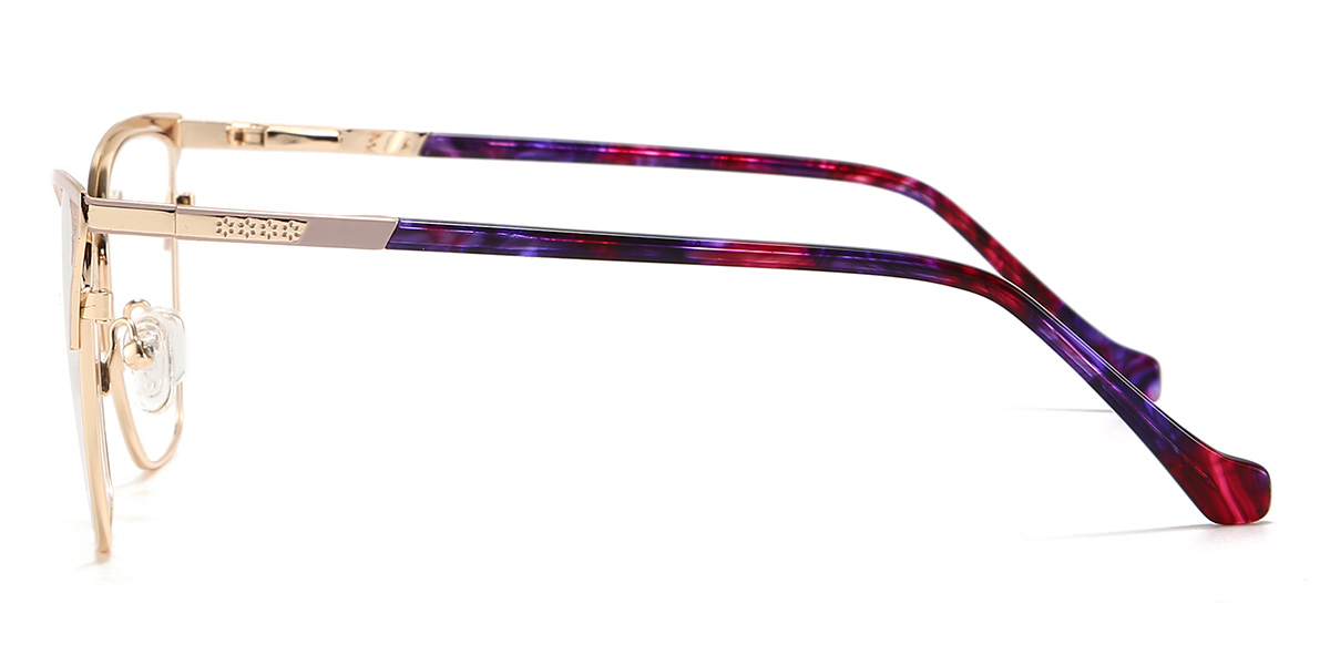 Zlato ružová Zakariya Okuliare - Cat Eye Glasses
